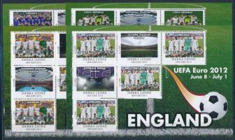 UEFA European Football Championship sheet set of 16 with participating teams UEFA Labdarúgó Európa B...