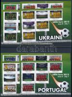 UEFA European Football Championship sheet set of 16 with participating teams, UEFA Labdarúgó Európa Bajnokság 16 db-os ívsor a résztvevő országok csapataival