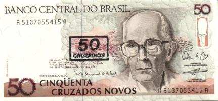 Brazília 1990. 50C/50CN, 100C/100CN, 200C/200CN, 500C/500CN teljes sor! + 1990. 5000C T:I