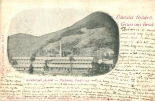 1899 Gurabárza, Barza, Gura-Barza (Brád); Aranybánya zúzómű. Szabó Fivérek fényirdája, Dávid Aladár kiadása / Pochwerk / gold mine plant, factory (EK)