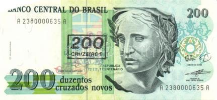 Brazília 1990. 50C/50CN, 100C/100CN, 200C/200CN, 500C/500CN teljes sor! + 1990. 5000C T:I