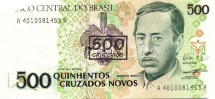 Brazília 1990. 50C/50CN, 100C/100CN, 200C/200CN, 500C/500CN teljes sor! + 1990. 5000C T:I