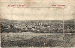 Szászváros, Broos, Orastie; hiányos leporellólap. H. Graef kiadása / missing leporellocard (incomplete)
