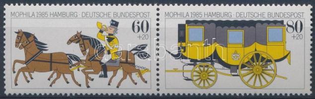 MOPHILA '85 nemzetközi bélyegkiállítás ívszéli pár, MOPHILA '85 International Stamp Exhibition pair