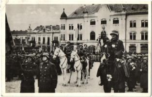 1938 Léva, Levice; bevonulás / entry of the Hungarian troops, So. Stpl (EK)