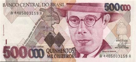 Brazília 1990-93. 100C, 200C, 500C, 1000C, 5000C, 10.000C, 100.000C, 500.000C egy kivételével teljes...