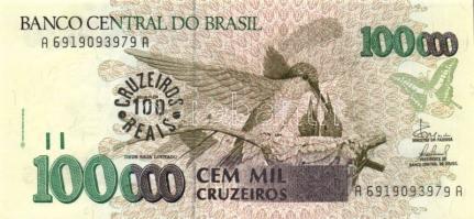Brazília 1993. 50CR/50.000C, 100CR/100.000C, 500CR/500.000C teljes sor! T:I
