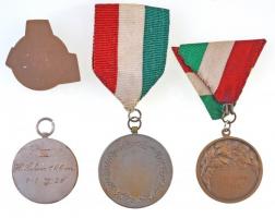 Vegyes: 4db-os tétel, egy kivételével sport díjérmek, közte Ausztria 1920. "WSA" ezüstözöt...