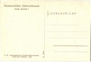Cód, Czodt, Szád, Sadu; Nagyszebeni erőmű. Jos. Drotleff / Hermannstädter Elektrizitätswerk, Zentral...