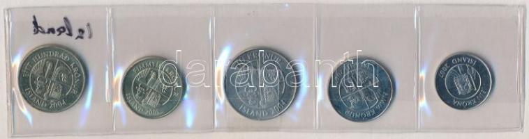 Izland 2004-2007. 1Kr-100Kr (5xklf) T:1-
Iceland 2004-2007. 1 Krona - 100 Kronur (5xdiff) C:AU