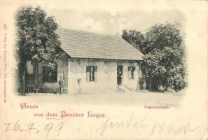 1899 Lajtabruck, Bruck an der Leitha; Brucker Lager, Lagerpostamt / katonai tábori postahivatal / military barracks post office (EK)