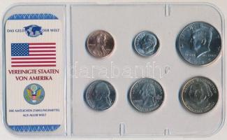 Amerikai Egyesült Államok 2004-2007. 1c-1$ (6xklf) érme szett lezárt csomagolásban T:1 USA 2004-2007. 1 Cent - 1 Dollar (6xdiff) coin set in sealed packing C:UNC