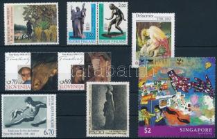 Art 9 stamps, Művészet motívum 9 klf bélyeg