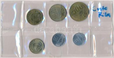 Costa Rica 2003-2007. 5C-500C (6xklf) érme szett T:1- Costa Rica 2003-2007. 5 Colones - 500 Colones (6xdiff) coin set C:AU