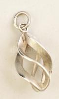 Ezüst(Ag) áttört csavart függő, jelzett, 2,8x1,3 cm, 2,9 g