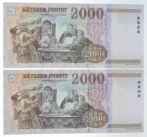 2007. 2000Ft "CA" + 2013. 2000Ft "CC" T:I-