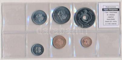 Pápua Új-Guinea 2004-2006. 1t-1K (6xklf) érme szett T:1- Papua New Guinea 2004-2006. 1 Toea - 1 Kina (6xdiff) coin set C:AU