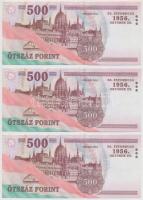 2006. 500Ft  "50. évforduló 1956. október 23." (3x) sorszámkövetők, "EC" sorozat...