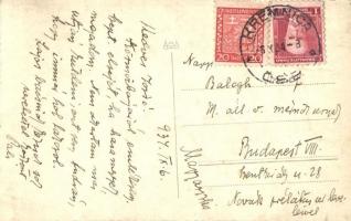 1937 Körmöcbánya, Kremnitz, Kremnica; vasutasok gőzmozdony szerelés közben télen. 374/014-es számú g...