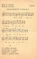 Vadász csárdás / Jägerlied / Shooting song. music sheet (fa)