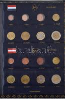 Euro érmék 12 országól "Leuchtturm" albumba rendezve, több sorból hiányzik 1-1 érme, illet...