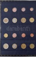 Euro érmék 12 országól "Leuchtturm" albumba rendezve, több sorból hiányzik 1-1 érme, illet...