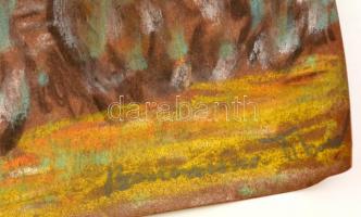 Boromisza jelzéssel: Falusi életkép, pasztell, papír, 29×50 cm