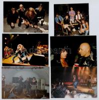 cca 1990-2000 Rockzenészek, táncdalénekesek (EDDA, Pataki Attila, Zalatnay Sarolta, stb.), 6 db fotó, 9x13 cm