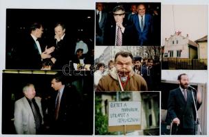 cca 1990-2000 Politikusok, politikai események (Hegedüs, Horn, stb.), 12 db fotó, 9x12 és 13x18 cm