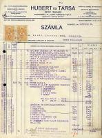 1943 2 db számla Budapestről Sopronba vízjeles papíron