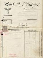 1943 2 db számla Budapestről Sopronba vízjeles papíron