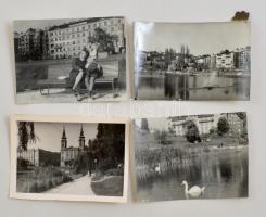 cca 1940 4 db fotó a Feneketlen-tóról és környékéről, 5×8,5-6×8,5 cm