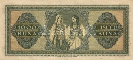 Horvátország 1941. 100K T:II + 1943. 1000K T:II