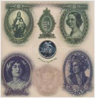 2007. 1Ft-100Ft (7xklf) forgalmi sor, benne "Berán Lajos és a pengő" Ag emlékérem (10g/0.9...