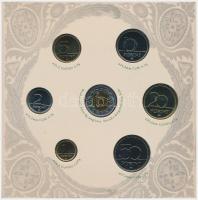 2007. 1Ft-100Ft (7xklf) forgalmi sor, benne "Berán Lajos és a pengő" Ag emlékérem (10g/0.9...