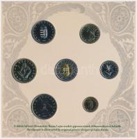 2007. 1Ft-100Ft (7xklf) forgalmi sor, benne "Berán Lajos és a pengő" Ag emlékérem (10g/0.9...