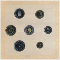 2007. 1Ft-100Ft (7xklf) forgalmi sor, benne "Berán Lajos és a pengő" Ag emlékérem (10g/0.9...