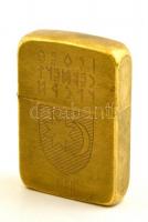 Székely Nemzeti Tanács, gravírozott címerrel, Székelyföld térképpel, rovásírással díszített Zippo fé...