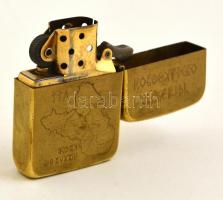 Székely Nemzeti Tanács, gravírozott címerrel, Székelyföld térképpel, rovásírással díszített Zippo fé...