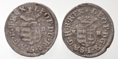 1703K-B Duarius "I. Lipót" (2x) Körmöcbánya (0,48g/0,43g) T:2-,3  
Hungary 1703K-B Duariu...