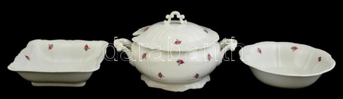 Zsolnay matricás étkészlet (6 szem.), jelzett, hibátlan, összesen:24 db