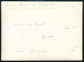 1939 Kassa, Lajos-forrás, piknik, hátoldalon feliratozott fotó, 12x17 cm