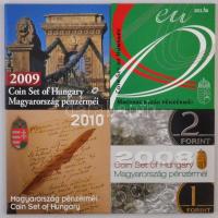 2008. 1Ft-100Ft (7xklf) "Búcsú az egy- és kétforintostól" forgalmi szett, karton tokban + 2009. 5Ft-200Ft (6xklf) dísztokos forgalmi szett "Lánchíd" + 2010. 5Ft-200Ft (6xklf) forgalmi szett, karton tokban +  2011. 1Ft-200Ft (6xklf) "Az Európai Önkéntesség éve 2011" forgalmi sor szettben T:BU