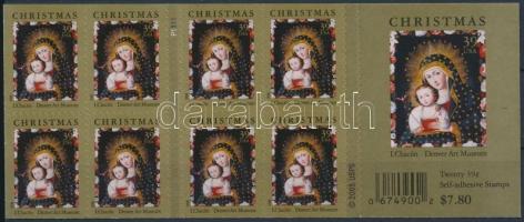 Christmas self-adhesive stamp booklet, Karácsonyi öntapadós bélyegfüzet