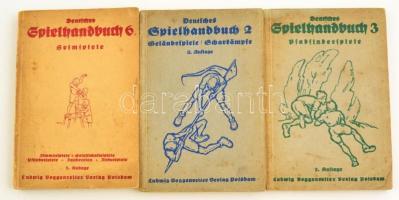Deutsches Spielhandbuch. 1., 2., 6. köt. Potsdam, 1929-1930, Ludwig Voggenreiter. Kissé foltos papírkötésben, egyébként jó állapotban.
