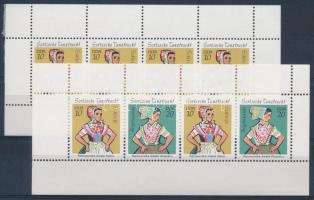 Sorb traditional costume 2 stamp booklet, Szorb népviselet 2 db bélyegfüzetlap