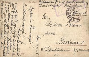 Gerettet! / K.u.K. Kriegsmarine seaplane with mariner. W.S.S.B. Meistergalerie No. 4842. "K.u.K...