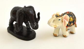 2 db indiai elefánt figura, m:7 és 8 cm
