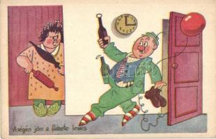 8 db RÉGI humoros grafikai motívumlap / 8 pre-1945 Hungarian humorous graphic art motive cards