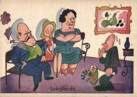 8 db RÉGI humoros grafikai motívumlap / 8 pre-1945 Hungarian humorous graphic art motive cards